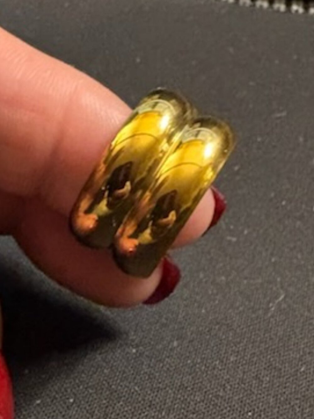 Stainless Steel Smooth 18K Gold Plated Chunky Ring